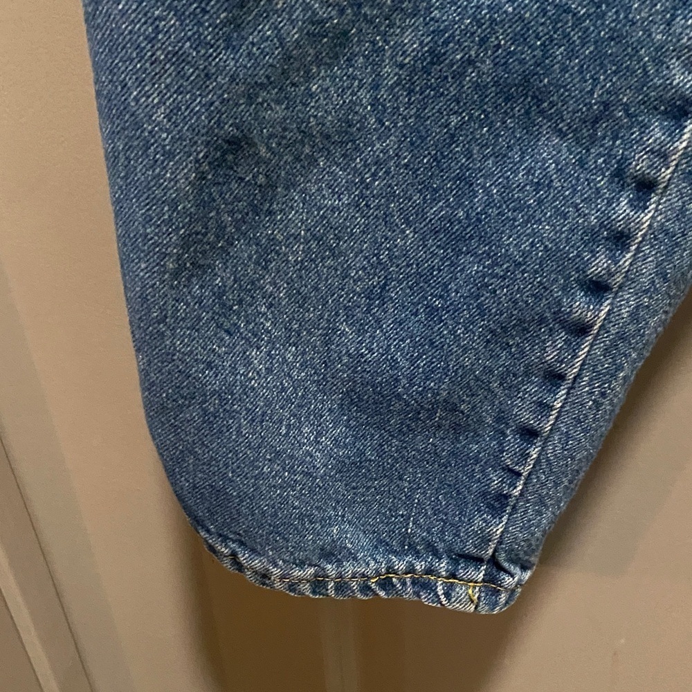 Vintage Chic Mom Jeans 18 Tall High Rise 100% Cotton USA Blue Denim - Picture 7 of 16